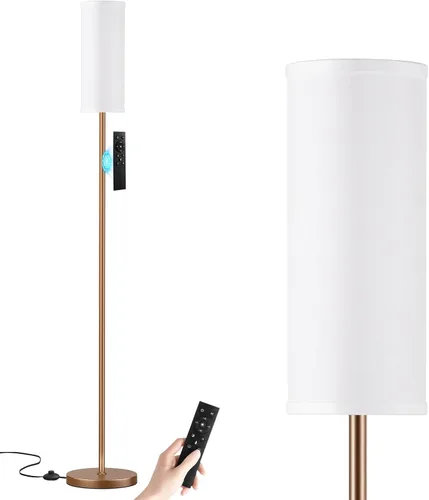 Vista 10 de Ambimall Lámparas de pie de 64 pulgadas para sala de estar con control remoto y colores regulables continuos, temperatura y brillo, lámpara de pie