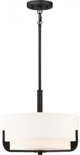Vista 3 de Nuvo Iluminación 60/6545 - Montaje semiempotrado moderno contemporáneo de tres luces de Frankie Collection en acabado bronce/oscuro