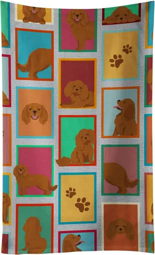 Vista 9 de Caroline's Treasures MLM1160KTWL - Lots of Red Siberian Husky - Toalla de cocina para invitados, toalla de baño decorativa para cara, té, paño