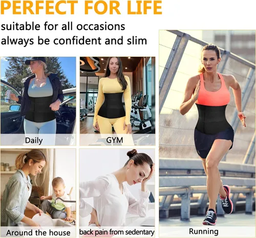 Vista 7 de AOSBOEI Entrenador de cintura para mujer, faja reductora de cintura para entrenamiento debajo del busto, control de abdomen, reloj de arena, faja