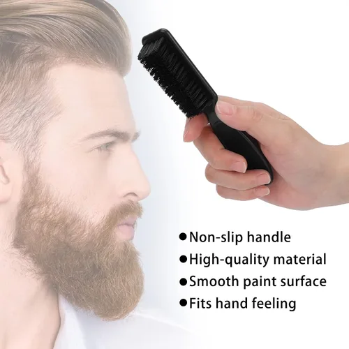 Vista 6 de Cepillo para barba, cepillo de aseo para bigote, cepillo de peinado de barba suave para hombres