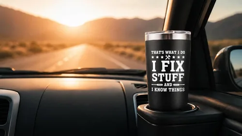 Vista 2 de Regalos de manitas para hombres, vaso aislado divertido Fix Stuff