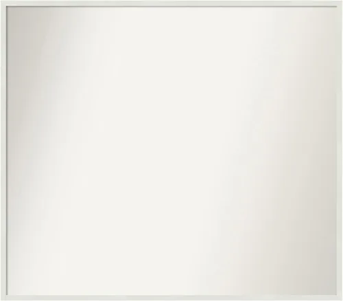 Vista 150 de Amanti Art Espejo de baño blanco para sobre el fregadero, 22 x 45 pulgadas, espejo de tocador rectangular blanco Lucie, marco de madera moderno