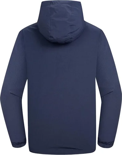 Vista 2 de Chaqueta impermeable Softshell para mujer, impermeable, ligera, rompevientos con capucha para exteriores