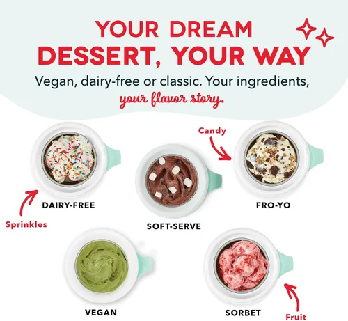 Vista 4 de Dash My Mug Ice Cream Maker - Máquina para hacer helados, hace una sola porción de gelato, yogur congelado, sorbete y más, fácil de limpiar y usar