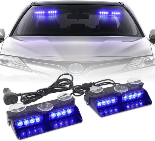 Vista 14 de XRIDONSEN Luces estroboscópicas de emergencia 2 en 1 para tablero e interior de parabrisas, luces parpadeantes de seguridad y advertencia color Ámbar