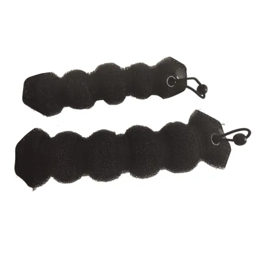 Vista 7 de Bun Maker - Estilizadores de cabello de espuma para mujer, 2 unidades (1 grande, 1 pequeña), negro, accesorios de material de esponja