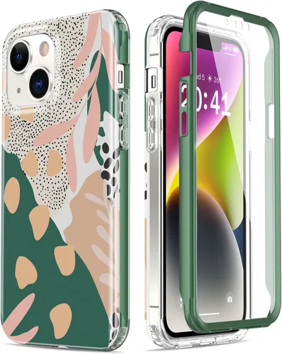 Vista 20 de Esdot Funda para iPhone 14 con Protector de Pantalla Integrado, Funda Resistente de Grado Militar con Diseños de Moda para Mujeres y Niñas, Funda