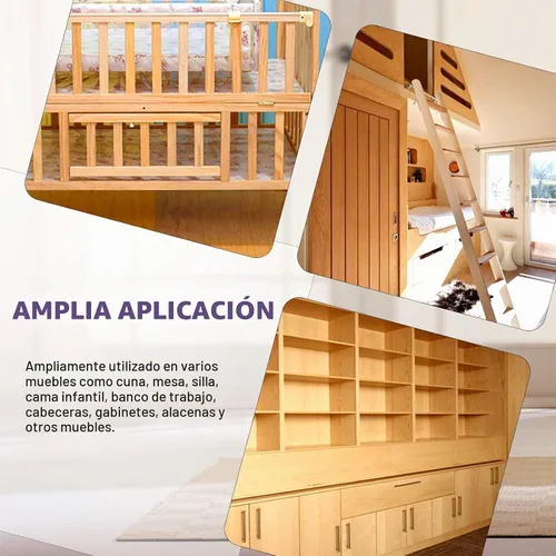 Vista 7 de Swpeet 84 piezas de tornillos negros M6 × 20/30/40/50/60/70/3.150 in, cabeza hexagonal, cunas, perno de cama de bebé y tuercas de barril con 1 llave