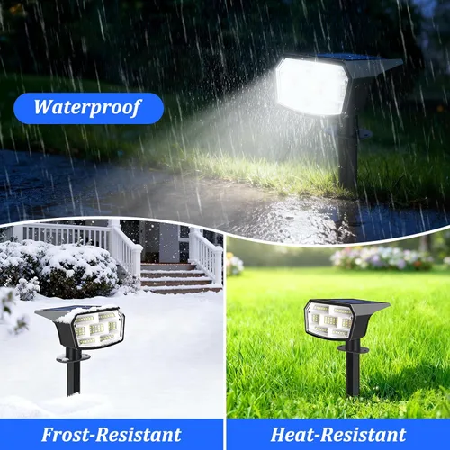 Vista 3 de Sucolite Paquete de 6 Focos Solares para Exteriores Impermeables IP65, 3 Modos de Iluminación, Focos Solares de Paisajismo 2 en 1 para Patio, 59