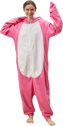 Vista 7 de Dodheah Disfraz de tiburón para adultos, disfraz de Halloween, pijama de cosplay de animales para hombres y mujeres, mono de dibujos animados