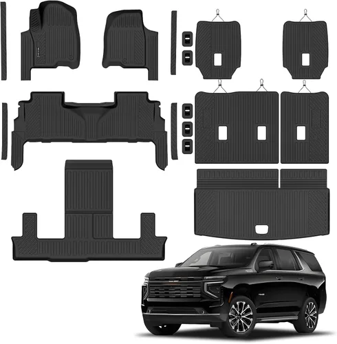 Vista 17 de Alfombrillas y forro de carga para Chevy Suburban 7 asientos 2021-2026