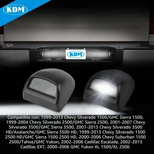 Vista 5 de KDM - Arnés de luz LED para placa de matrícula para Chevy Silverado GMC Sierra