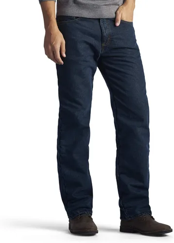 Vista 3 de Lee Men's Fleece and Flannel Lined Relaxed-Fit Straight-Leg Jeans
