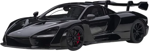 Vista 2 de McLaren Senna Stealth Cosmos Black con detalles de carbono modelo 1/18 de Autoart 76076