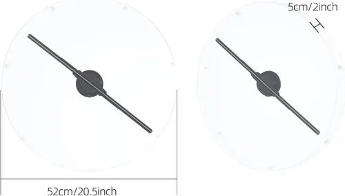 Vista 4 de Missyou Funda de ventilador holográfico 3D para coleccionistas Ensamblaje de caja de acrílico transparente Caja de vidrio alternativa