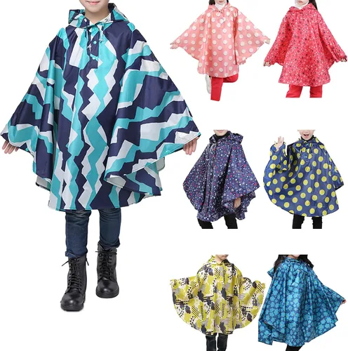 Vista 6 de Chaqueta impermeable ligera con capucha para niños y niñas