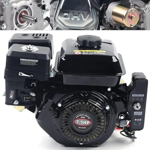 Vista 4 de Motor de gas Go Kart de 7.5HP 210CC con arranque eléctrico a gas de 4 tiempos OHV, motor de gasolina de gas, lavadoras a presión de gas, divisores