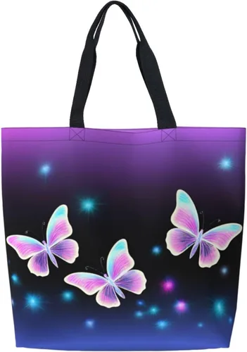 Vista 17 de Famame Canvas Tote Bag Large Women Casual Shoulder Bag Handbag Reusable Multipurpose Shopping Grocery Bag