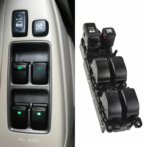Vista 4 de Interruptor de ventana principal eléctrico para Land Cruiser 120 Prado GRJ120 TRJ120 2002-2010 Botón de control del interruptor de ventana