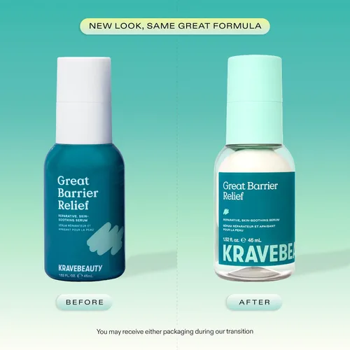 Vista 2 de KraveBeauty Great Barrier Relief Serum - Suero reparador de barrera inspirado en Corea, aceite de tamanu, alivia el enrojecimiento e hidrata, vegano
