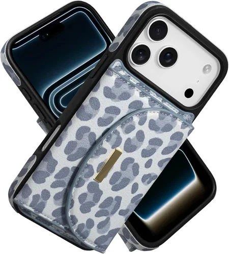 Vista 50 de Funda tipo cartera de Keallce para iPhone 14 Pro de 6.1 pulg., funda con tapa y ranuras para tarjetas, soporte con anillo, funda protectora de piel