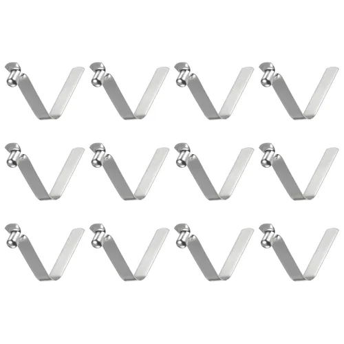 Vista 15 de HARFINGTON 12 unids botón único kayak paleta broche resorte clip 0.630x0.220 in 65Mn resorte acero en forma de V hueco elevación telescópica tubo