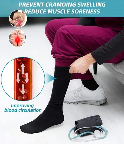 Vista 2 de FuelMeFoot Calcetines de compresión para mujeres y hombres, para circulación, con soporte graduado, hasta la rodilla, para enfermeras, viajes
