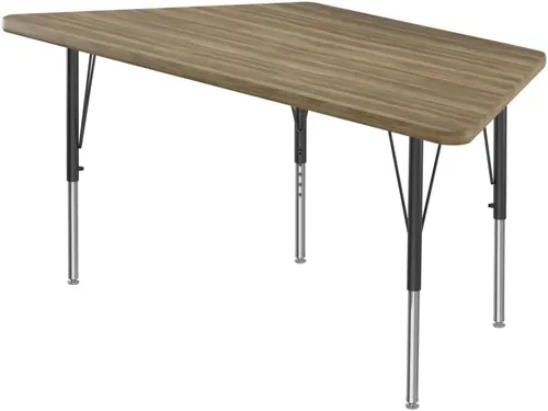 Vista 74 de Correll - Mesa rectangular de actividades para el aula de 24 x 36 pulgadas, altura ajustable (19-29 pulgadas), parte superior de nogal colonial