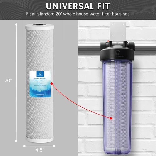 Vista 5 de AIRTHEREAL Carcasa de filtro de agua para toda la casa, filtros de sedimentos para agua de pozo y de ciudad, cartuchos de filtro de sedimentos