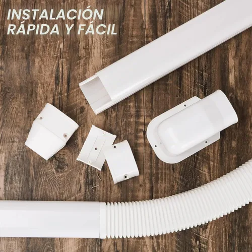 Vista 5 de BEWAVE Kit de cubierta de mini línea dividida de 3 pulgadas y 10 pies, kit de cubierta decorativa de tubería de PVC para mini aire acondicionado