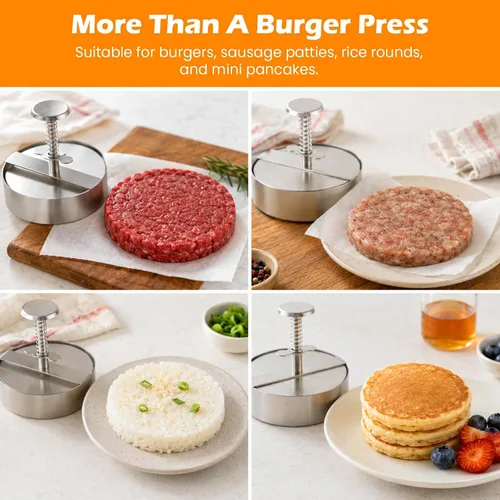 Vista 4 de Prensa de hamburguesas de 5.4 pulgadas, 304 de acero inoxidable