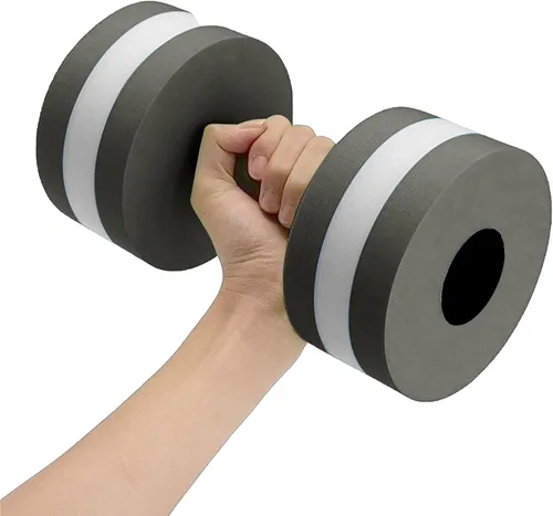 Vista 6 de 1 par de mancuernas acuáticas, mancuernas de espuma para ejercicio aeróbico de agua, resistencia a la piscina, equipo de ejercicio acuático
