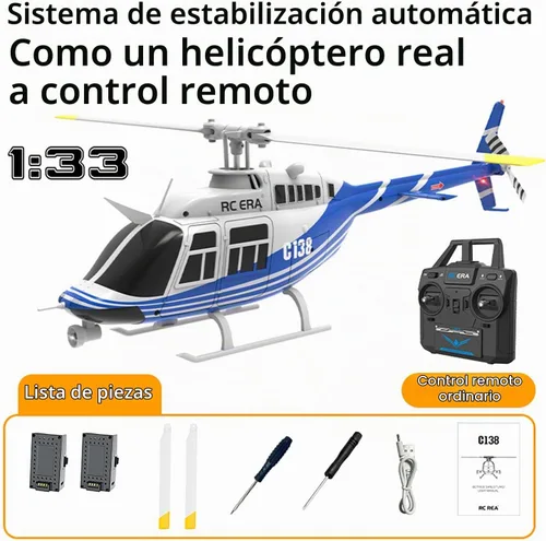 Vista 9 de C138 206 Helicóptero controlado a distancia Avión Drone RC Heli Single Rotor Sin Ailerons 6CH 6-Axis Giroscopio Altitude Hovering W/Localización