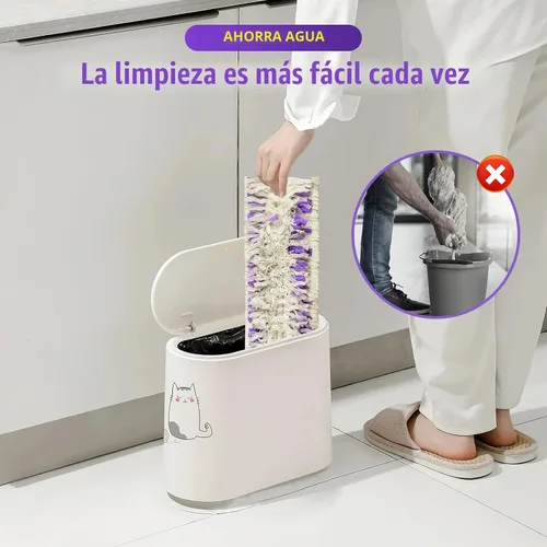 Vista 4 de Paquete de 24 almohadillas desechables para mopa multisuperficie Power Mop™ Tiras de fregado profundas, alta absorción, repuesto de limpieza