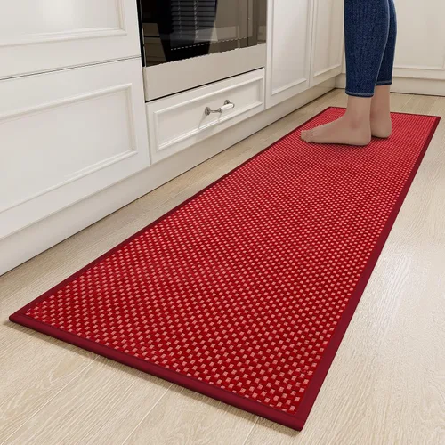 Vista 19 de YDKGL Alfombras de cocina antideslizantes y lavables, color negro, 17 x 30