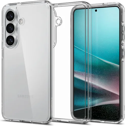 Vista 9 de Spigen Ultra Hybrid diseñado para funda de Galaxy S24 (2024) [antiamarilleamiento], [protección de grado militar] - cristal transparente