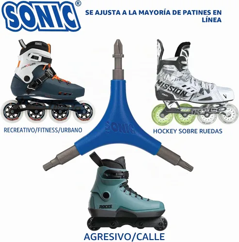 Vista 5 de Sonic Pro Patines en línea herramienta Azul