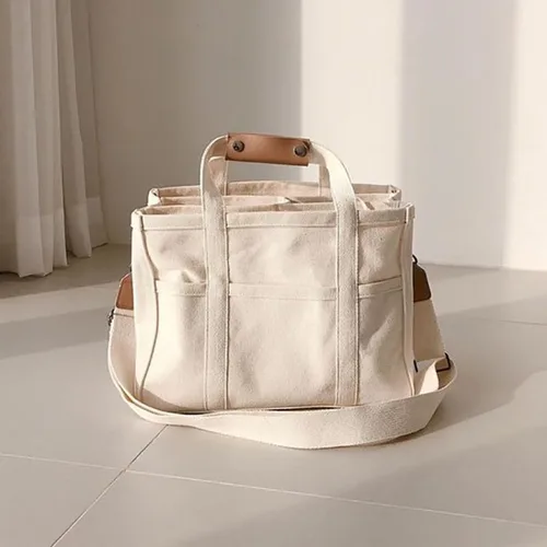 Vista 4 de PUNCK Moonelo Everything - Bolsa de lona con múltiples bolsillos para mujer, bolsa de lona casual con múltiples bolsillos de gran capacidad