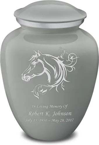 Vista 31 de Geturns Embrace - Urnas de cremación personalizadas para adultos para cenizas humanas, urna funeraria negra grande para hombres y mujeres, 200 libras