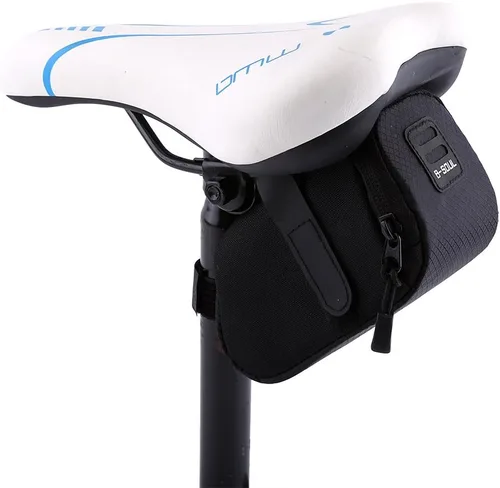 Vista 2 de Bolsa de asiento, almacenamiento de asiento de ciclismo, bolsa ligera con apertura con cremallera, paquete de almacenamiento debajo del asiento