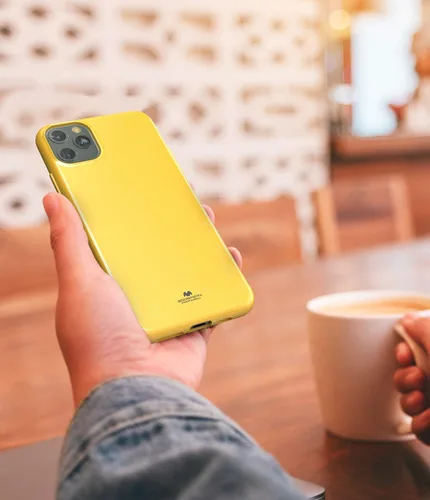 Vista 7 de GOOSPERY Pearl Jelly - Funda delgada de goma para Apple iPhone 11 Pro Max (6.5 pulgadas) (amarillo)