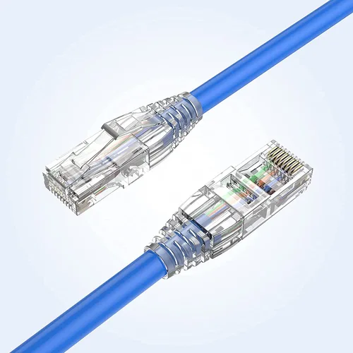 Vista 5 de CableCreation - Paquete de 50 conectores RJ45 Cat6/Cat5 8P8C con botas de alivio para cable sólido y cable estándar, transparente