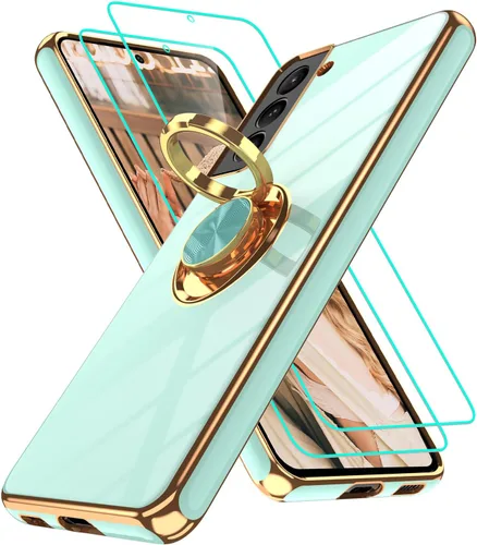 Vista 226 de Funda para Motorola Moto G 5G 2024: Funda Moto G Play 5G 2024 con 2 piezas de protectores de pantalla, soporte de anillo de rotación de 360°