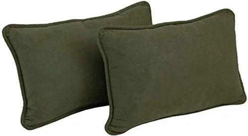 Vista 16 de Blazing Needles Almohadas rectangulares de microgamuza con cordón con insertos (juego de 2), 20 x 12 pulgadas, azul aguamarina