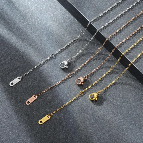 Vista 7 de Zillaly Collar de barra horizontal de oro rosa de oro rosa de acero inoxidable chapado en oro de 18 quilates, cadena ajustable para mujer