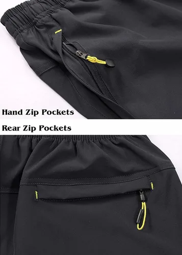 Vista 4 de MAGNIVIT Pantalones cortos de senderismo 34 para hombre por debajo de la rodilla de secado rápido para trabajo al aire libre con bolsillos