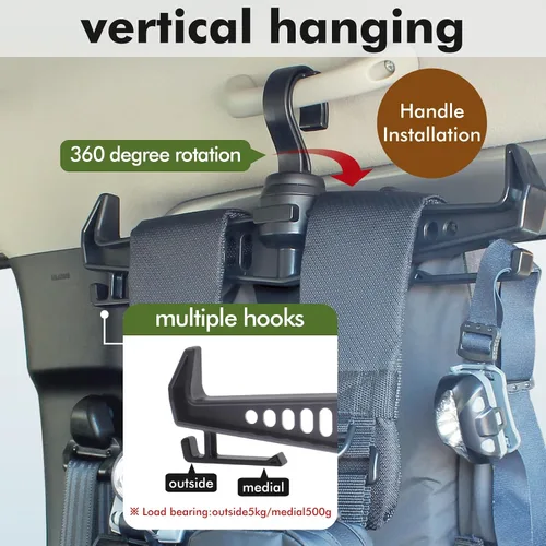 Vista 2 de Percha táctica para chaleco, perchas de plástico estándar multiusos 360 ° giratorio, para armadura corporal, policía, equipo militar, buceo