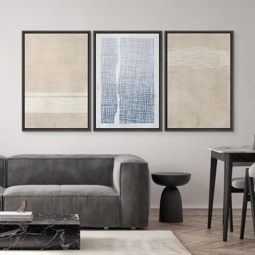 Vista 195 de SIGNWIN Lienzo enmarcado para pared, juego de arte neutro de bosque brumoso, ilustraciones en tono tierra, arte moderno, decorativo, bohemio