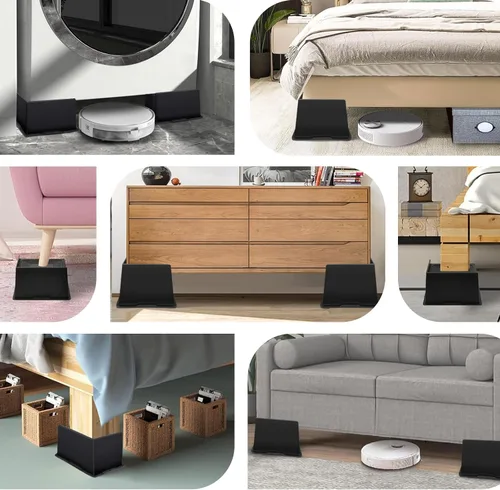 Vista 51 de ANNKUT Elevadores de cama de 2 pulgadas, resistentes, elevadores de sofá de gran tamaño, elevadores de muebles extra anchos para sofá, mesa